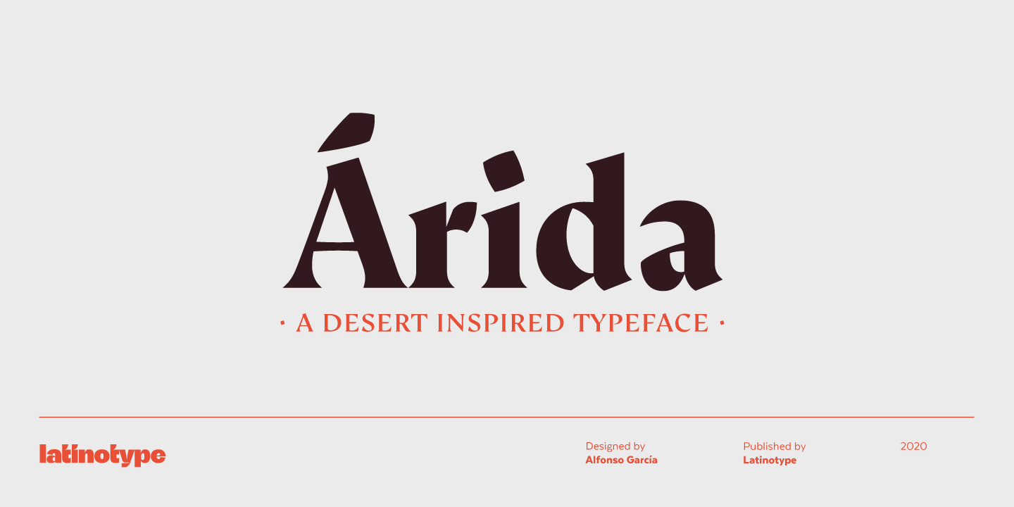 Arida Font preview